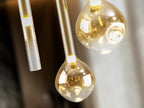 Lámpara de techo Essenza 9 luces negro y dorado