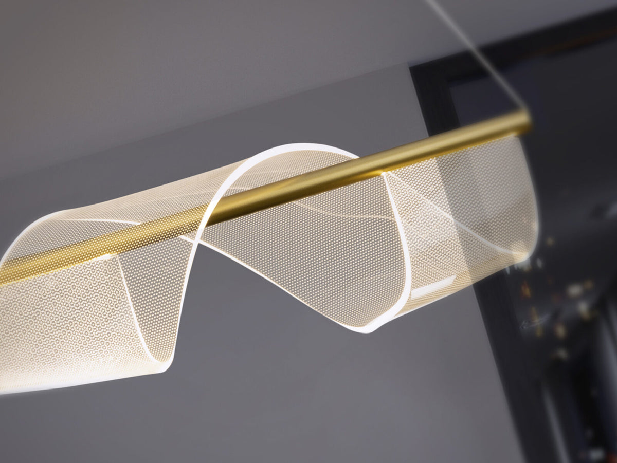 Lámpara de techo Velas LED oro mate lineal