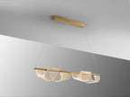 Lámpara de techo Velas LED oro mate lineal