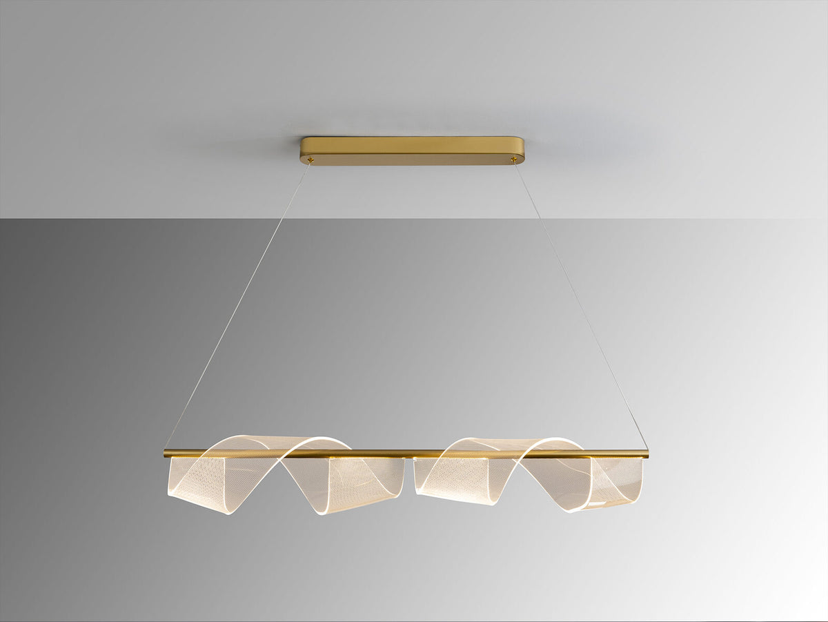 Lámpara de techo Velas LED oro mate lineal
