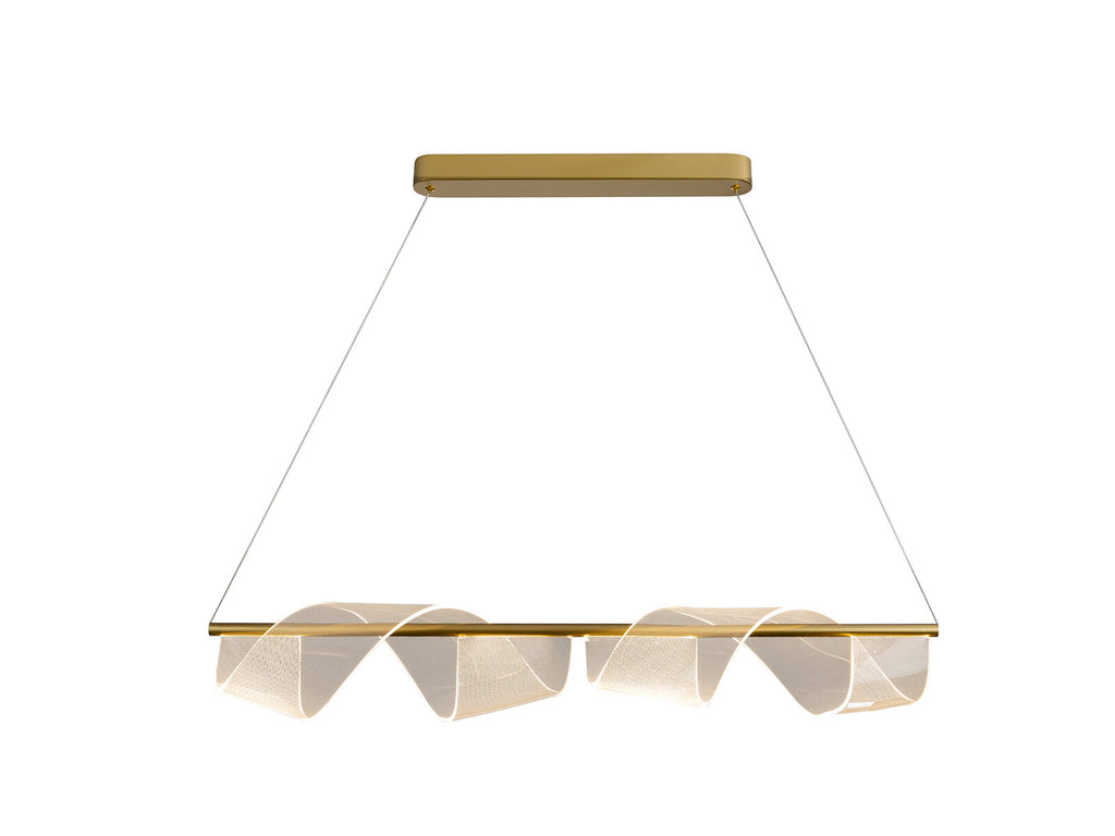 Lámpara de techo Velas LED oro mate lineal