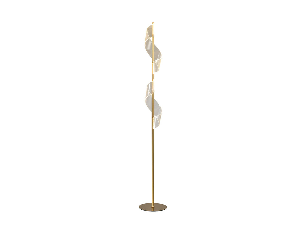 Lámpara de pie Velas LED oro mate