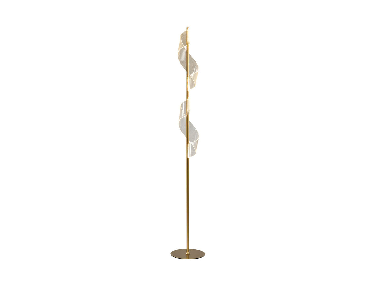 Lámpara de pie Velas LED oro mate