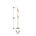 Lámpara de pie Velas LED oro mate - medidas