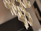 Lámpara de techo Velas 9 luces oro mate dimable