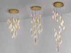 Lámpara de techo Velas 9 luces oro mate dimable