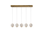 Lámpara de techo Austral 5 luces oro 96 cm