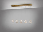 Lámpara de techo Austral 5 luces oro 96 cm