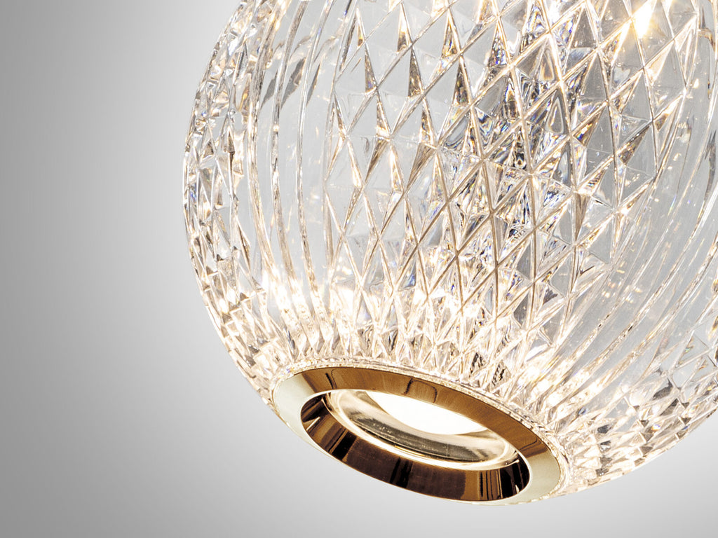 Lámpara de techo Austral 14 luces oro Ø50