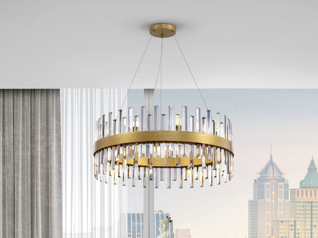 Lámpara de techo Grace 18 luces oro Ø75