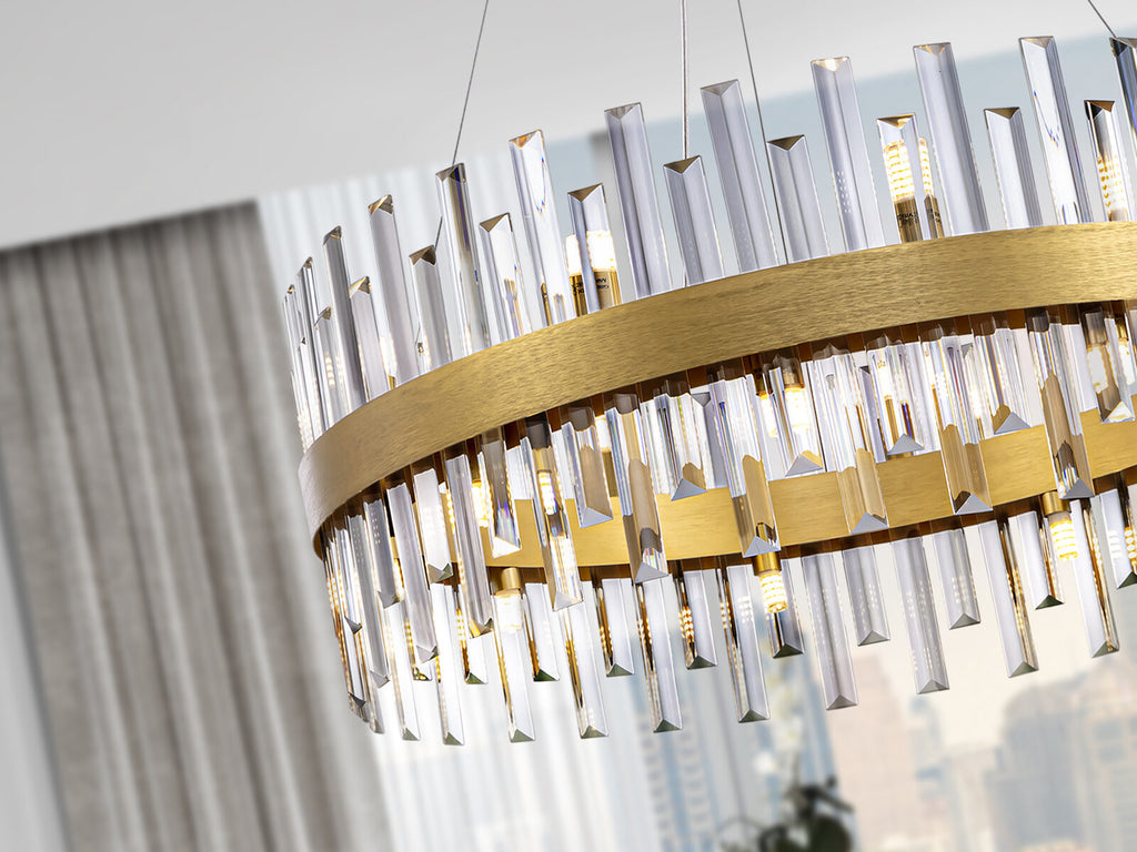 Lámpara de techo Grace 18 luces oro Ø75