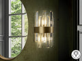 Aplique Grace 2 luces oro cepillado