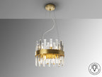 Lámpara de techo Grace 10 luces oro Ø35