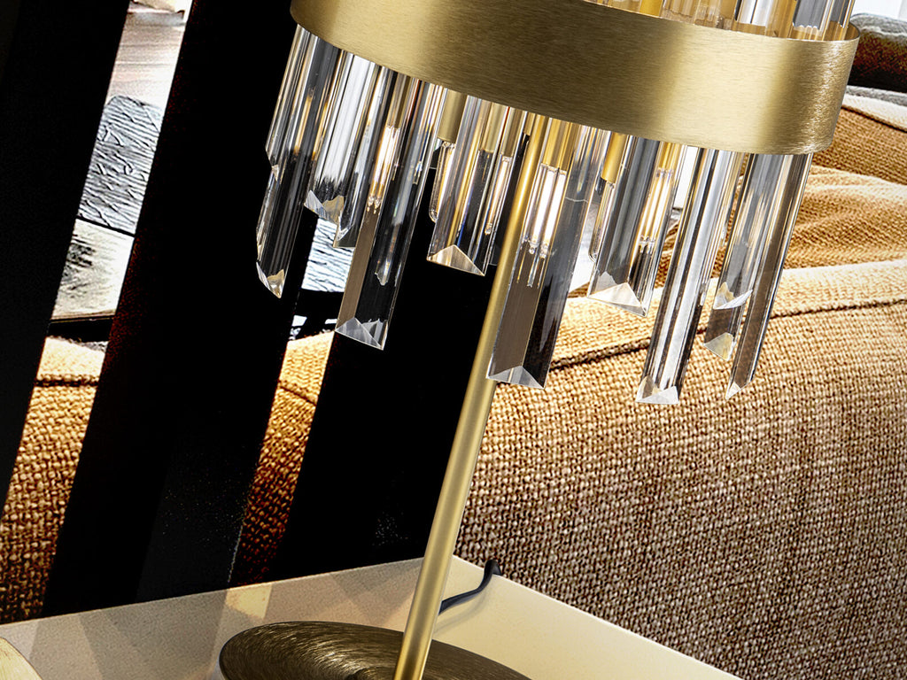 Lámpara de mesa Grace 6 luces oro