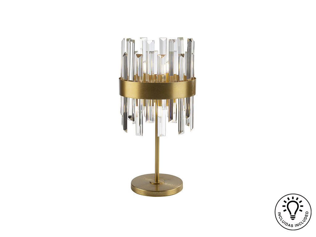 Lámpara de mesa Grace 6 luces oro