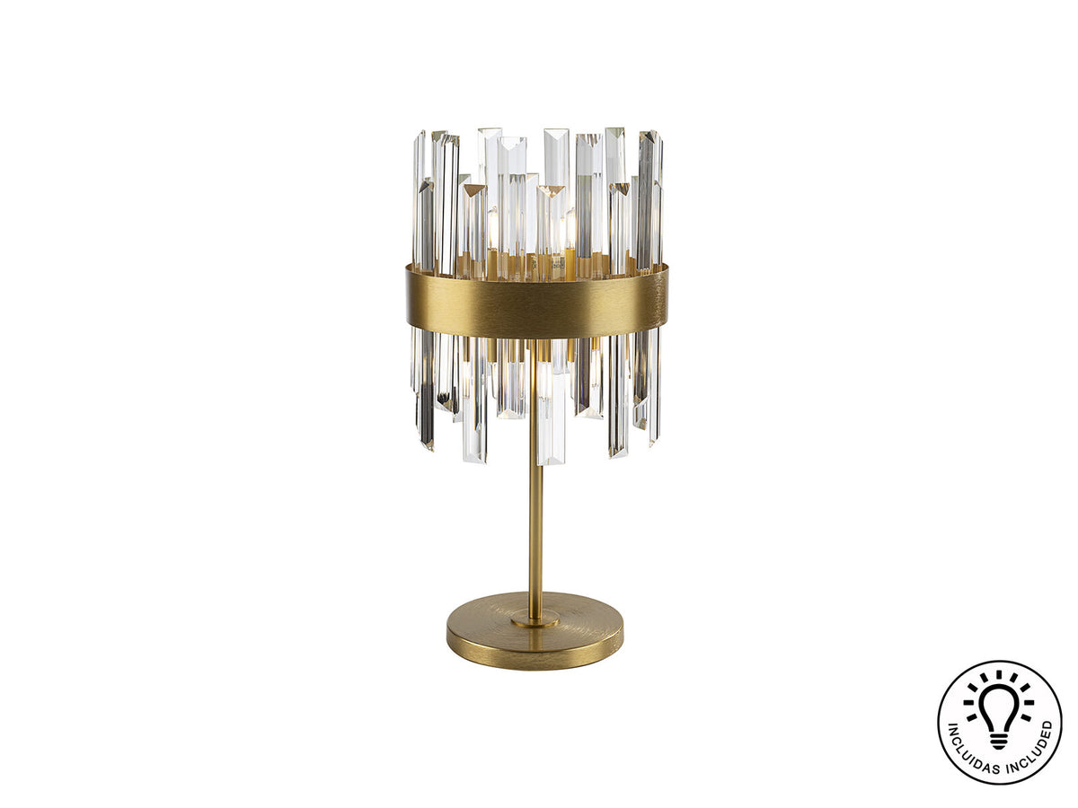 Lámpara de mesa Grace 6 luces oro