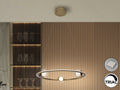 Lámpara de techo Tirsa LED bronce Ø60 dimable