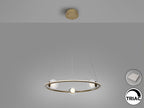 Lámpara de techo Tirsa LED bronce Ø60 dimable