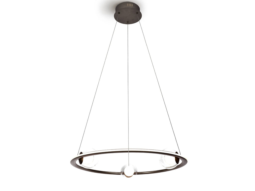 Lámpara de techo Tirsa LED bronce Ø60 dimable