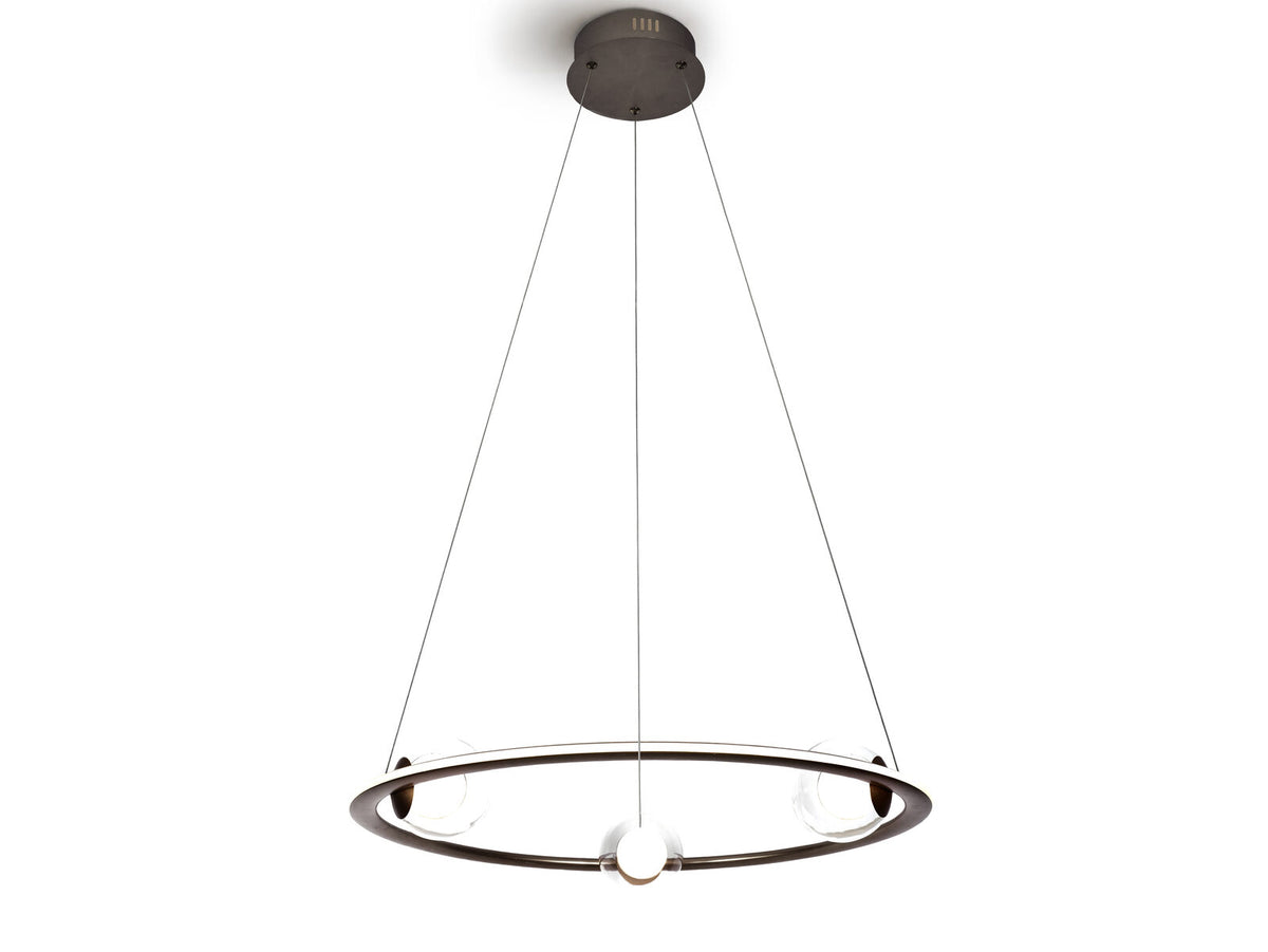 Lámpara de techo Tirsa LED bronce Ø60 dimable