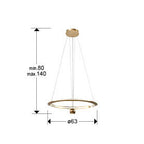 Lámpara de techo Orane LED dorado Ø63 - medidas