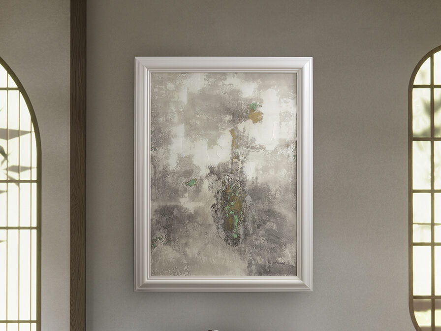 Cuadro pintado a mano Matiz 97 × 127 cm marco blanco