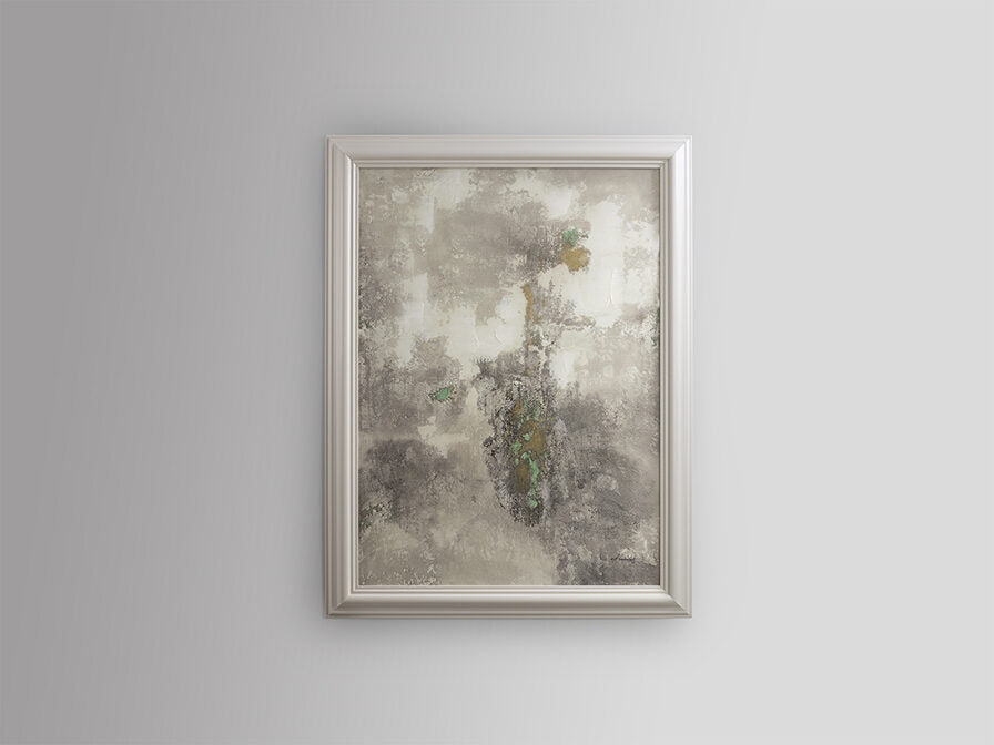 Cuadro pintado a mano Matiz 97 × 127 cm marco blanco