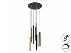 Lámpara de techo Varas 9 luces oro y negro dimable