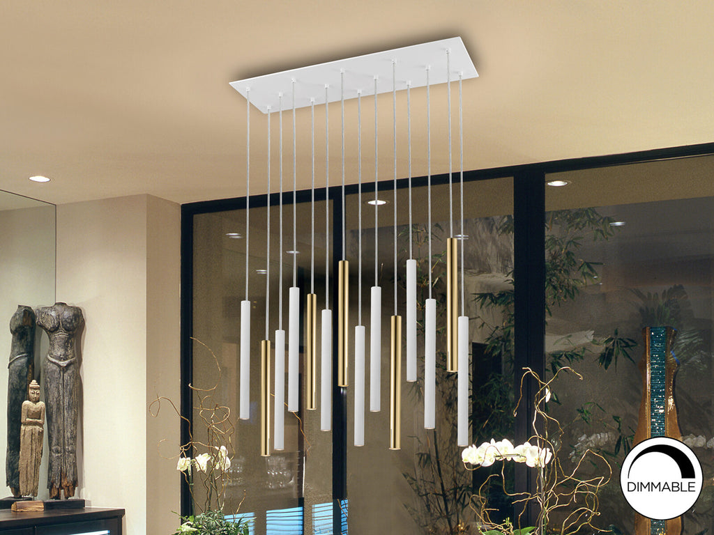 Lámpara de techo Varas 14 luces