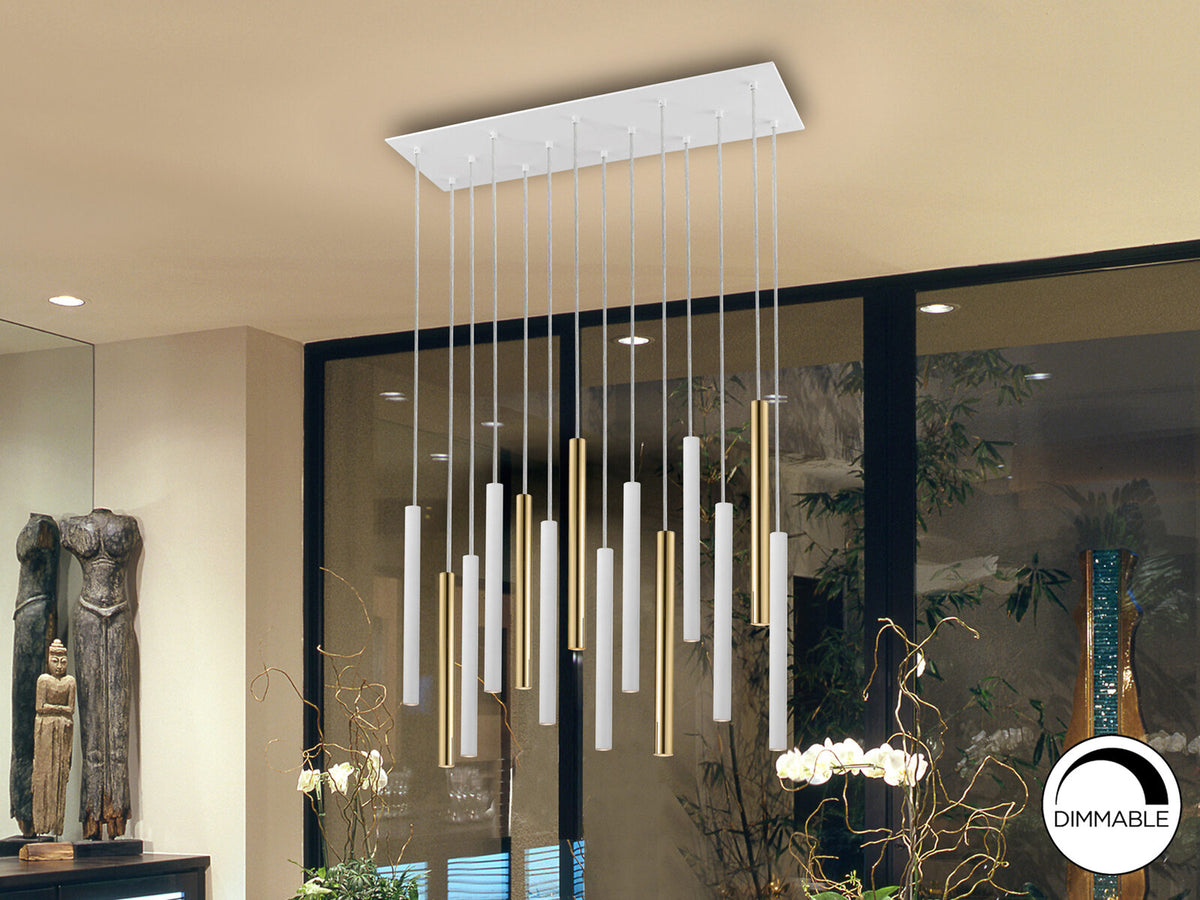 Lámpara de techo Varas 14 luces