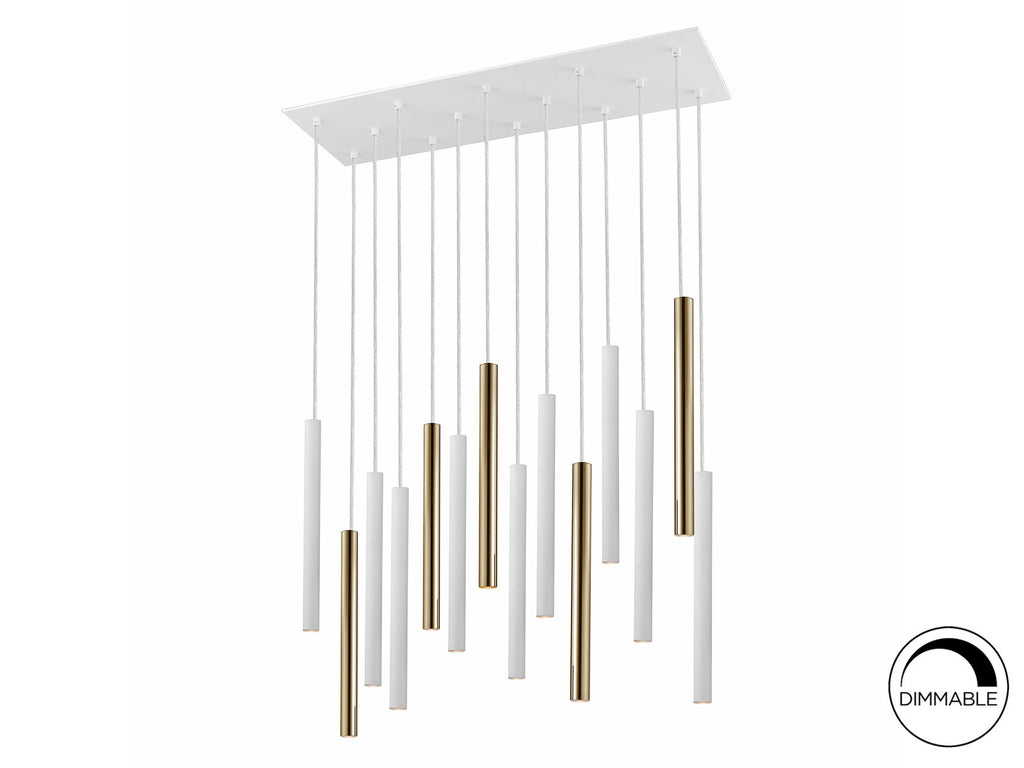 Lámpara de techo Varas 14 luces
