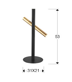 Lámpara de mesa Varas 2 luces - medidas
