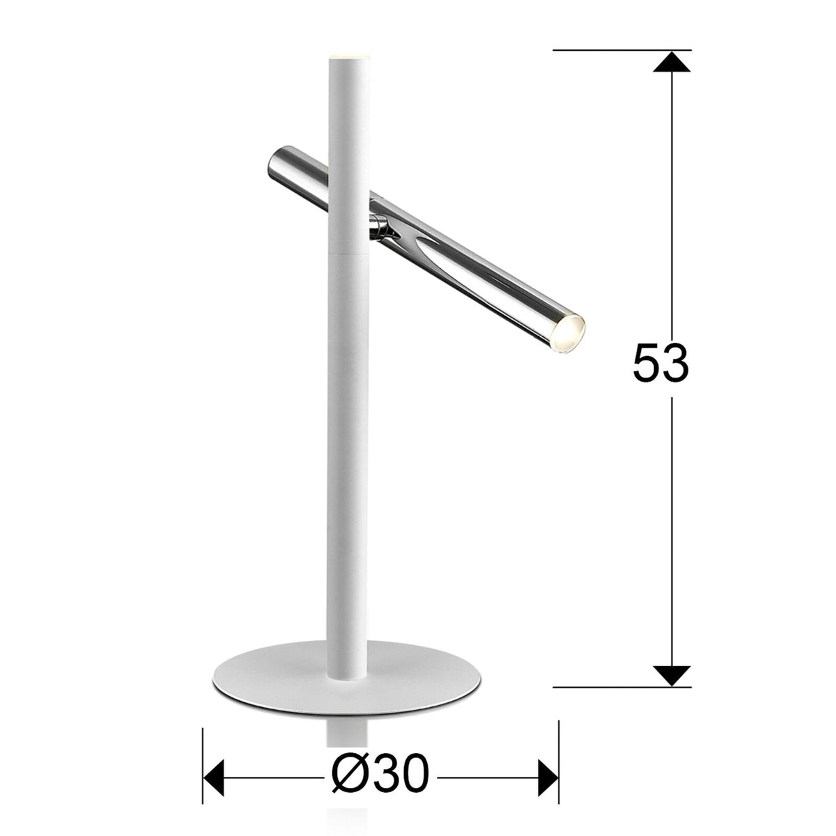 Lámpara de mesa Varas 2 luces - medidas