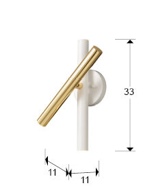 Aplique LED Varas 3 luces - medidas