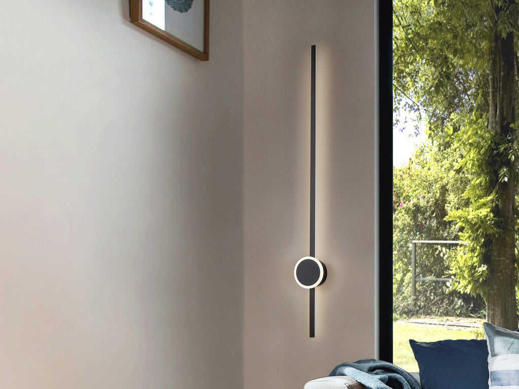 Aplique LED Online 2 luces negro mate