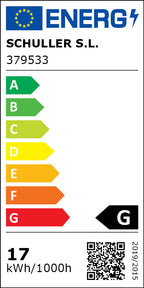 Aplique LED Online 2 luces negro mate - etiqueta energética