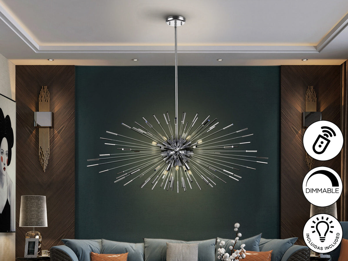 Lámpara de techo Evasión 9 luces dimable