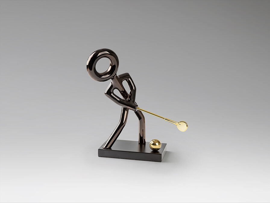 Figura decorativa Golf negro y oro