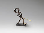 Figura decorativa Golf negro y oro