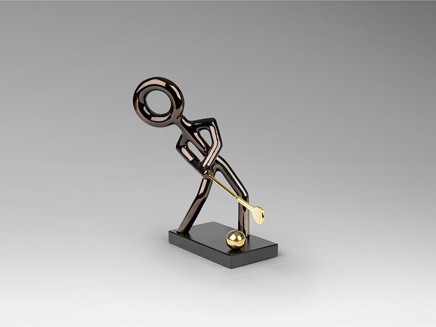 Figura decorativa Golf negro y oro