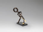 Figura decorativa Golf negro y oro