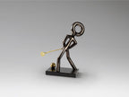 Figura decorativa Golf negro y oro