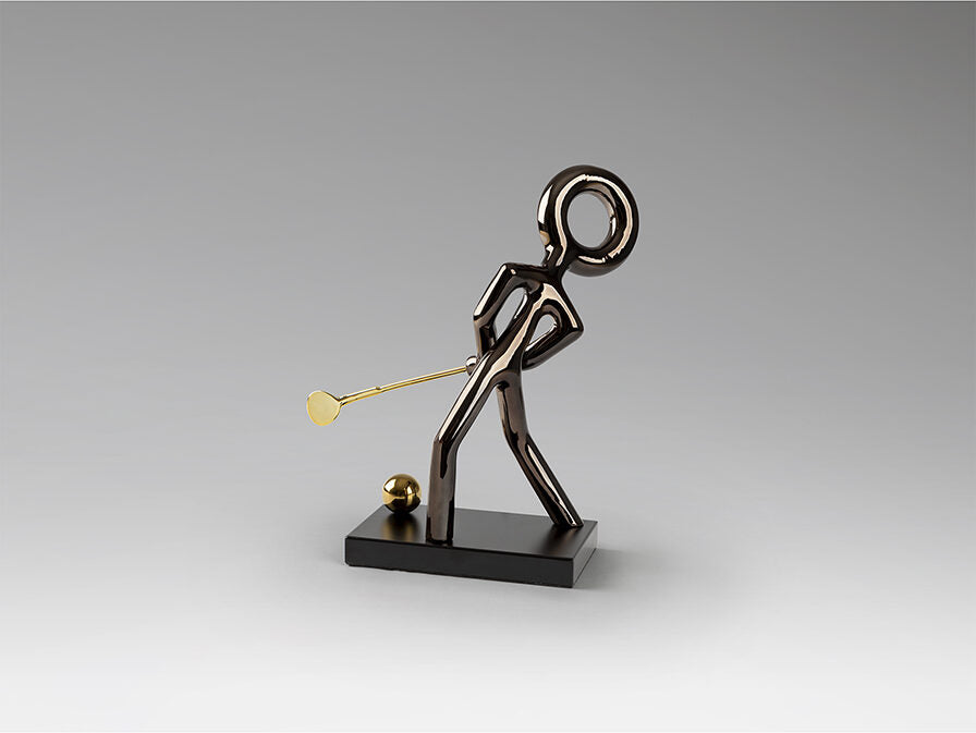 Figura decorativa Golf negro y oro