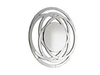 Espejo redondo Aros Ø120 plata y negro
