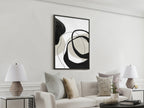 Cuadro pintado a mano Actio I 80 × 120 cm marco negro
