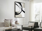 Cuadro pintado a mano Actio II 80 × 120 cm marco negro