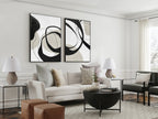 Cuadro pintado a mano Actio II 80 × 120 cm marco negro