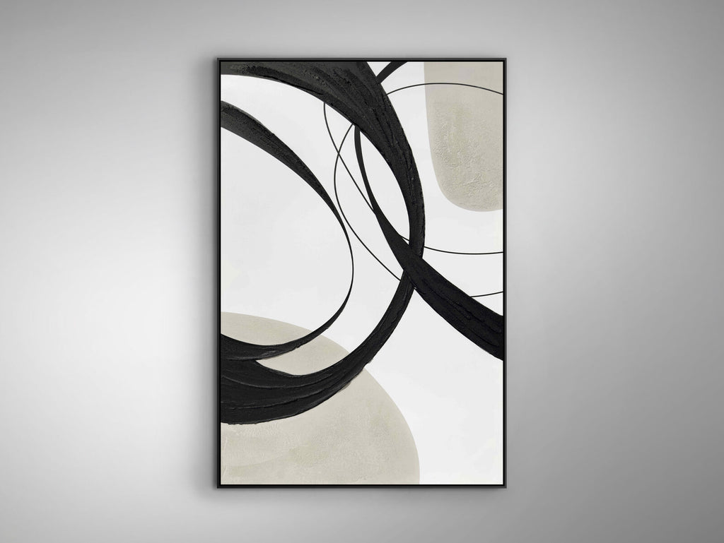 Cuadro pintado a mano Actio II 80 × 120 cm marco negro