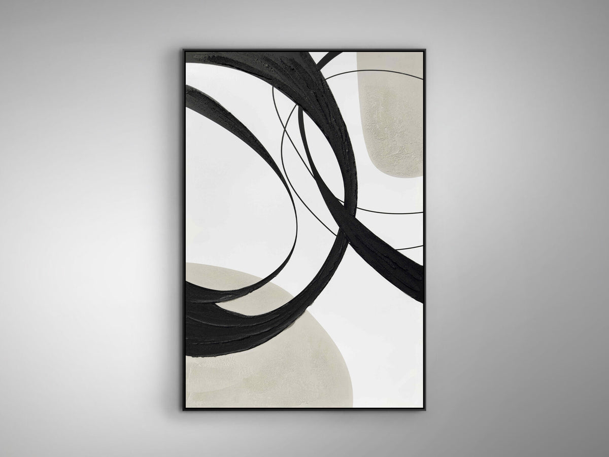 Cuadro pintado a mano Actio II 80 × 120 cm marco negro