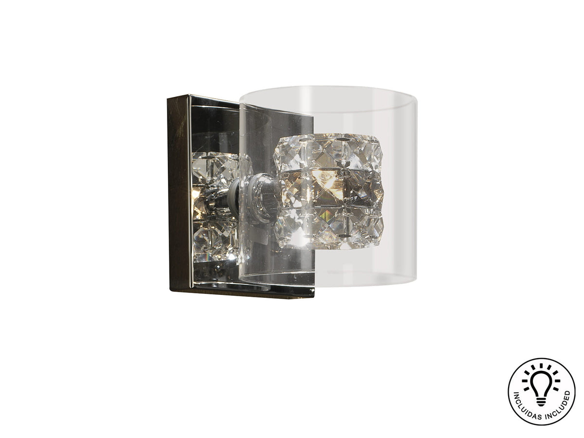 Aplique Flash 1 luz cromo